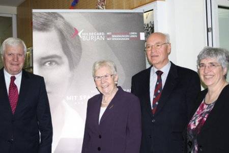 Prof. Dr. Clemens Steindl, Prof. Ingeborg Schödl, Eduard Spörk und Sr. Maria Judith Tappeiner (v.l.n.r.) bei der Gründung des Hildegard Burjan Forums am 24. Jänner 2013