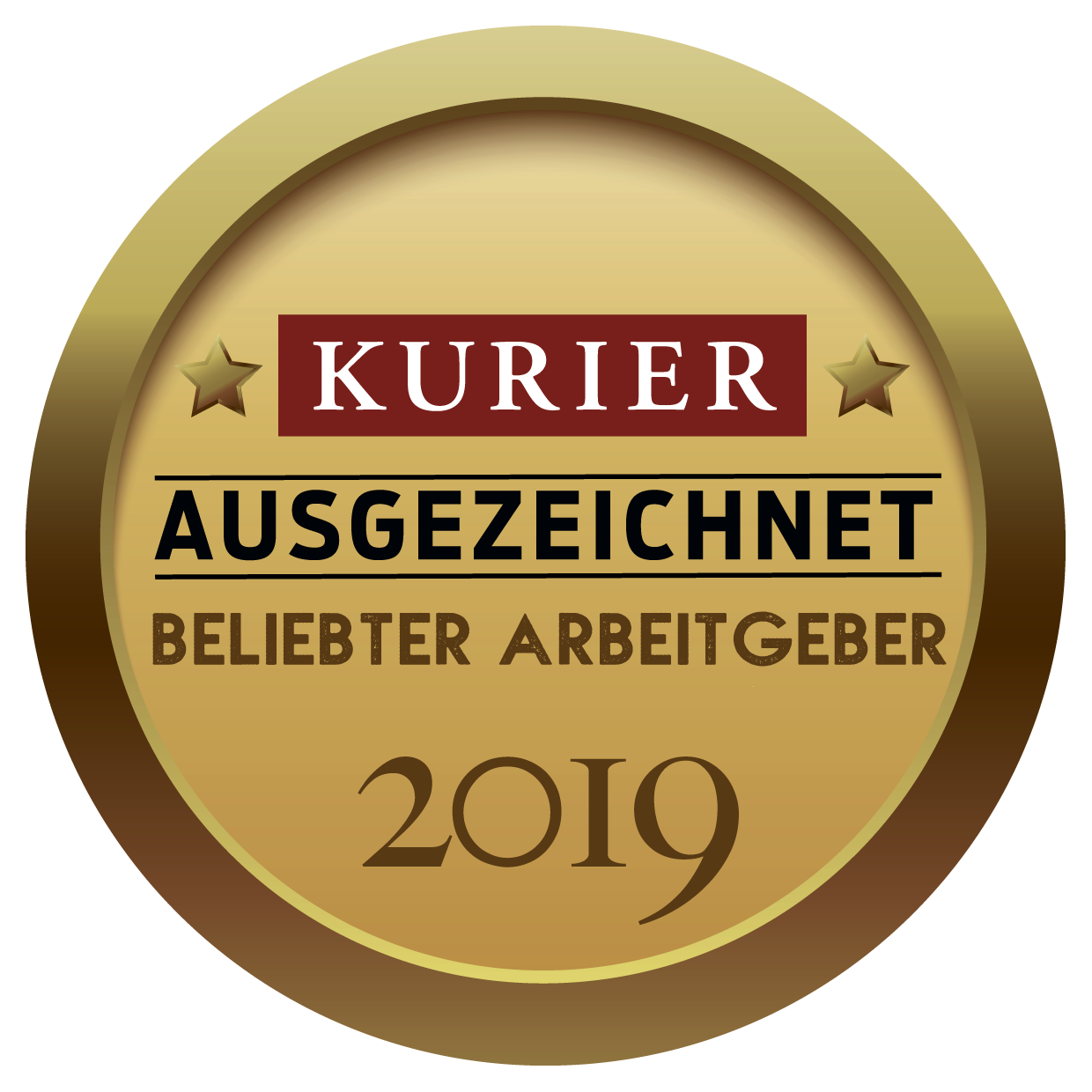 Auszeichnung Kurier Beliebter Arbeitgeber 2019