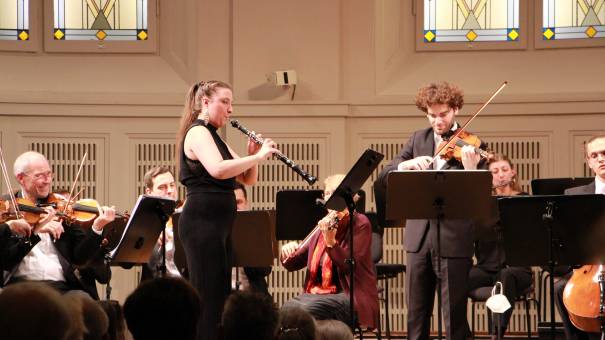 Magdalena Puschnig, Solistin Oboe, und Emmanuel Tjeknavorian, Solist Violine, am Abend des Benefizkonzertes zugunsten CS Hospiz Wien