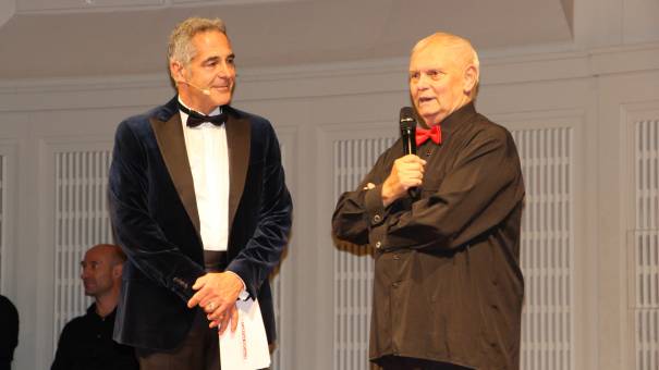 Christian Clerici mit Prof. Peter Schmidl, ehemaliger Geschäftsführer der Wiener Philharmoniker