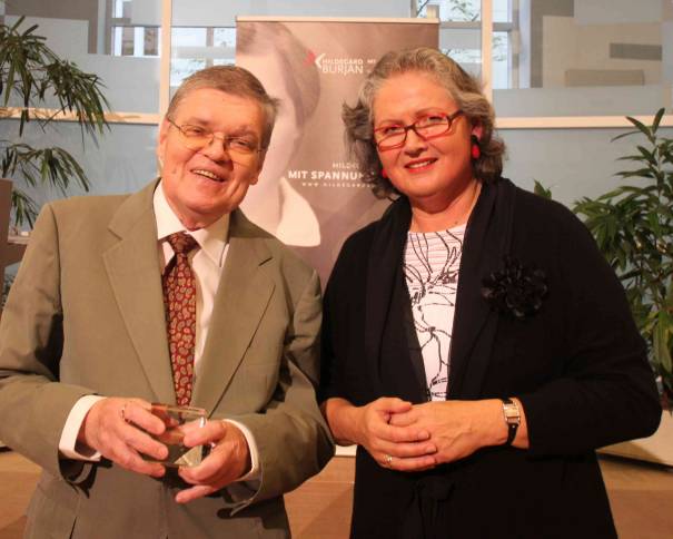Walther Salvenmoser und Christiane Schäfer nach der feierlichen Preisverleihung.