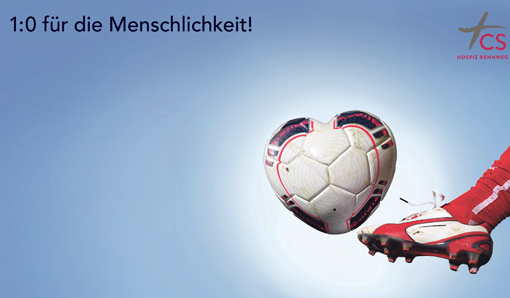 Das neue Plakat der CS Caritas Socialis Das Plakat stammt aus der Hand von Walther Salvenmoser, GGK MullenLowe, der die Kampagne für das Hospiz pro bono kreiert hat.
